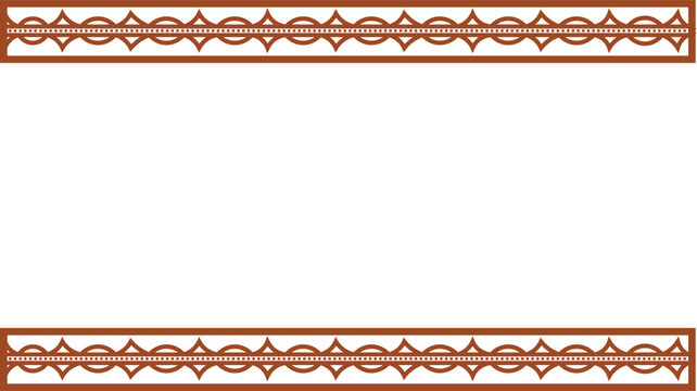 Minimalist decorative border with geometric pattern for branding and design projects