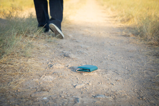 Lost wallet in the nature.