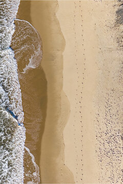 Top-down drone view of Mohegan Bluffs on Block Island