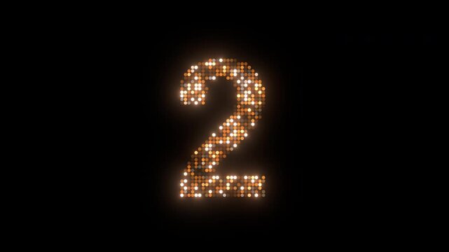 isolated sparkles number 2 birthday celebration text