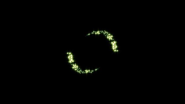 magic sparkling star dust trail with gold glitter particles, glowing fairy wand light, twinkling doodle stars, luxury shimmer line effect, fast sparkle motion on black screen 4k