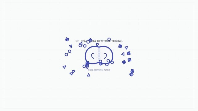 Abstract Data Reorganization Motion Graphic