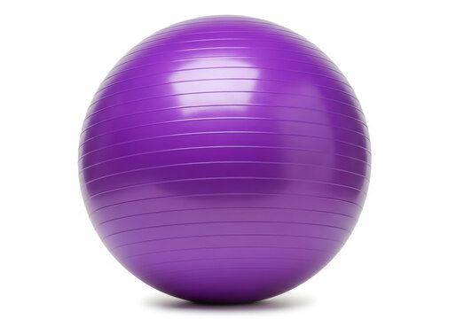 Purple exercise yoga ball for fitness and gym workout