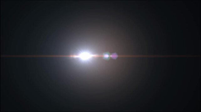 Anamorphic Horizontal Lens Flare Transition Effect For Video Overlay
