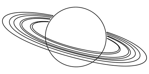 Saturn planet with detailed rings illustration in space Vector, illustration © Purnima
