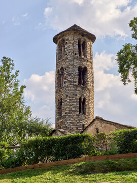 Pre-Romanesque Church of Santa Coloma.  Santa Coloma, Andorra La Vella, Andorra, Europe