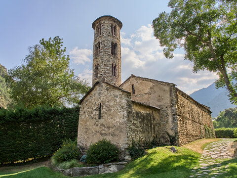 Pre-Romanesque Church of Santa Coloma.  Santa Coloma, Andorra La Vella, Andorra, Europe
