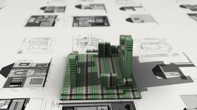 Australian Dollar Bills Building a House on Architectural Plans