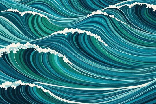 abstract blue wave