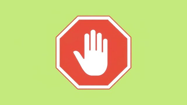 animation video animation video hand icon warning