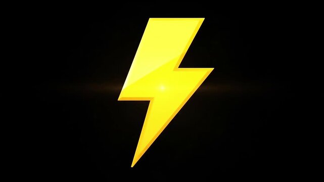 A captivating animation video showcasing a powerful lightning symbol on a dark background.