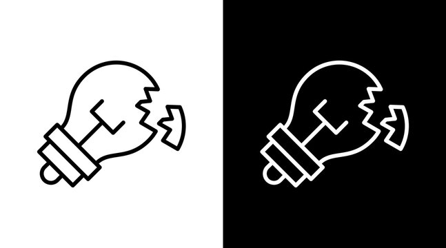 Lightbulb Icon Sheet Black And White