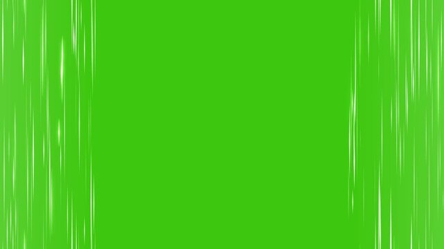 Anime speed lines on green screen background, manga action motion effect, vertical comic style zoom lines for video editing and compositing