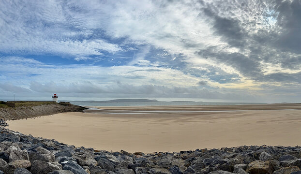 Burry Port Lighthouse and Beach Panoramic