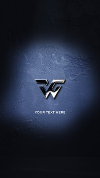 Cinematic Metal Logo Reveal Vertical