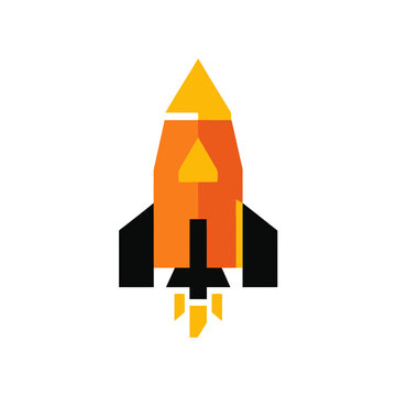 Stylized rocket ship illustration