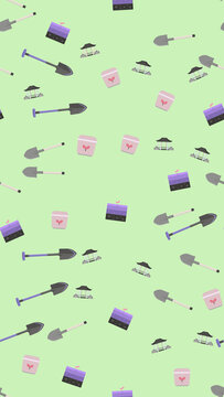 Gardening Tools and Gazebos Pattern