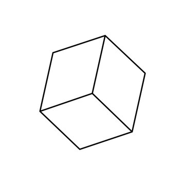 cube outline vector