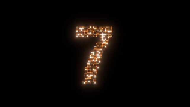 shiny lucky number 7 birthday celebration text effect