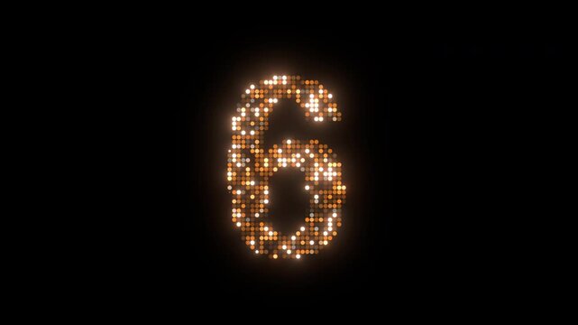 sparkle luxury number 6 birthday celebration transparent text symbol