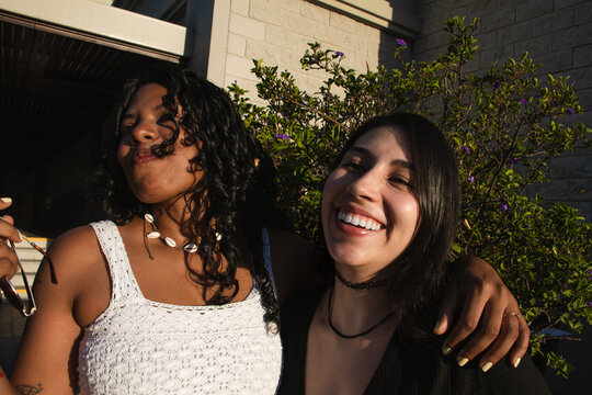 Friends Enjoying Time Together in the Afternoon Sunlight