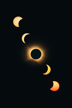 Eclipse Phases Diagonal Composite: Cycle of Sun and Moon