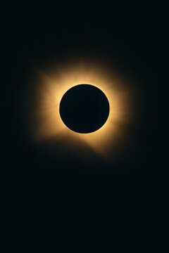 Total Solar Eclipse With Corona and Solar Prominences, Spain