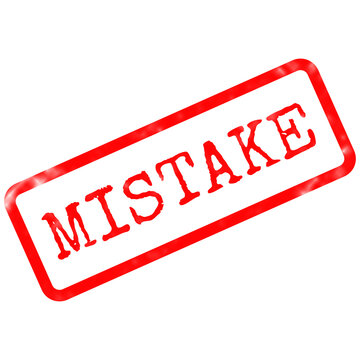 Red grunge mistake rubber stamp vector illustration