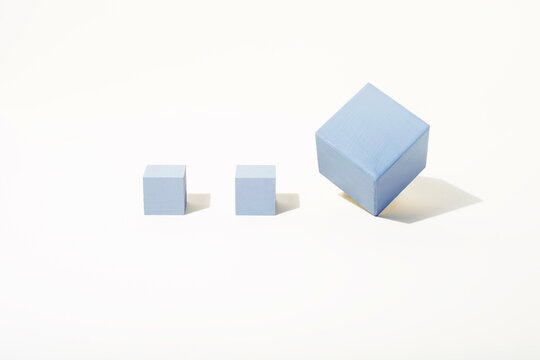 Geometric geometry cubes in line with strong graphic shadows