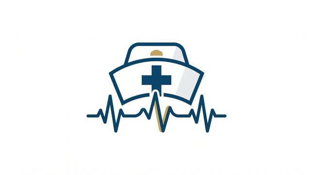 Nursing profession symbol with a minimalist design.