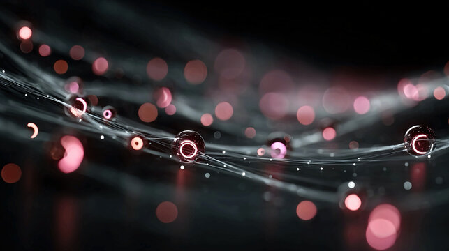 Futuristic blockchain network with kinetic cryptocurrency pathways floating neon coins pulsating AI transaction nodes glowing ledger streams and abstract high-tech finance structures 