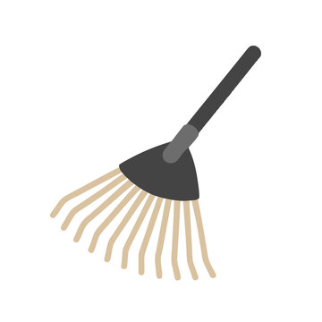 Leaf rake isolated on transparent background