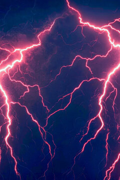 Electric discharge on a dark background, ideal for use in illustrations about energy, power, or technology vertical frame