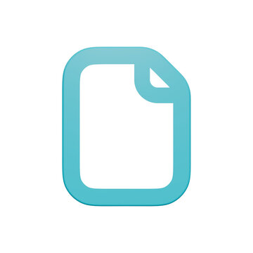 file icon 3D rendering design