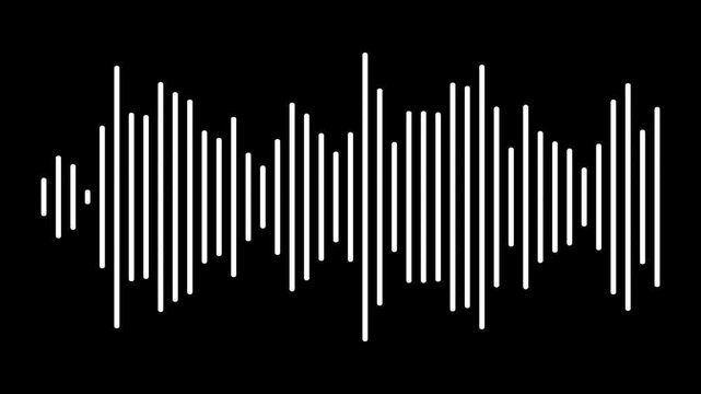 Glowing Audio Spectrum Equalizer on Black Background
