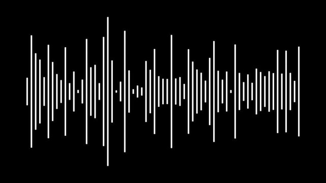 Glowing Audio Spectrum Equalizer on Black Background