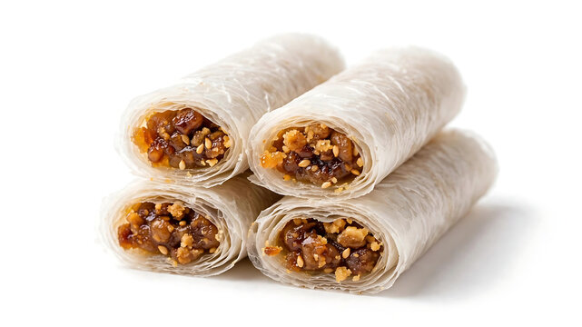 Pootharekulu  Traditional Andhra Rice Paper Sweet Rolls with Jaggery Nuts