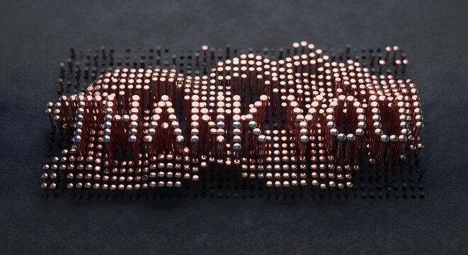Interactive LED Dot Pin Matrix Board Display Screen Scattering Light Pins Thank You