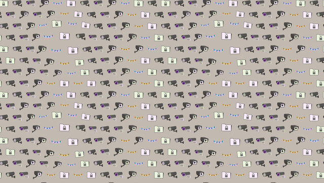 Security camera and lock folder pattern