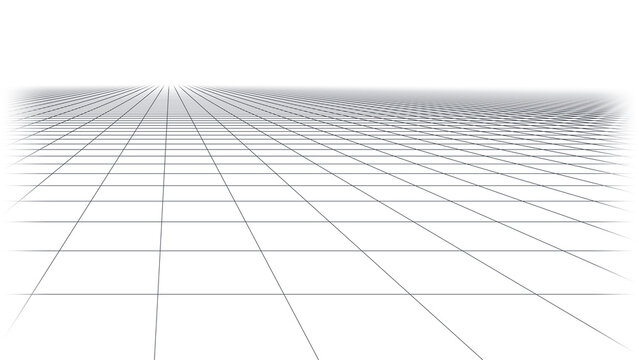 Perspective grid floor with the vanishing point on the left side