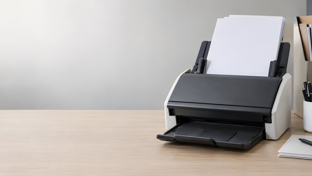 Desktop Scanner Prepared for Batch Document Scanning