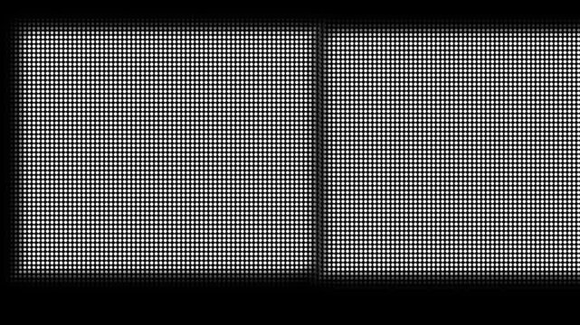 White led dot matrix light panel on black background with futuristic digital texture