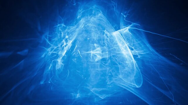 Looped blue caustics animation with flowing luminous patterns and fluid light distortion. Abstract motion background for water, energy, and futuristic visuals.