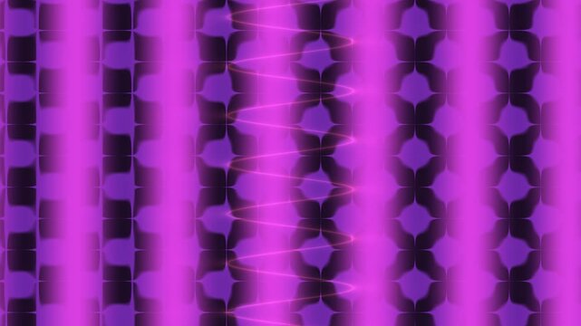 Abstract Neon Purple Pattern With Glowing Waves and Dynamic Geometric Shapes Motion Background