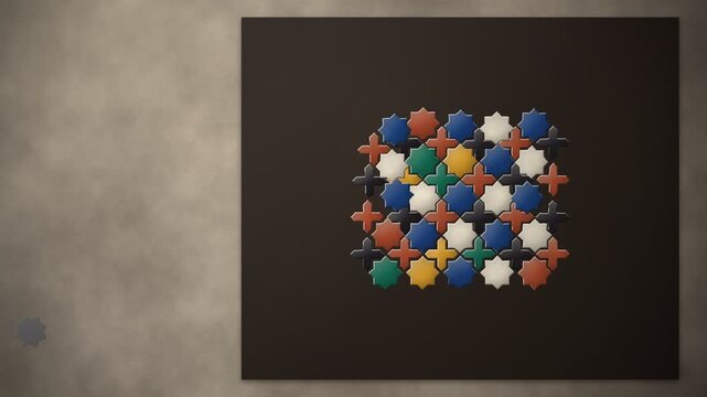 Moroccan Zellige Mosaic Tiles Assembling Pattern Reveal