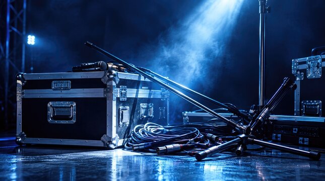 Professional Stage Audio Equipment with Microphones