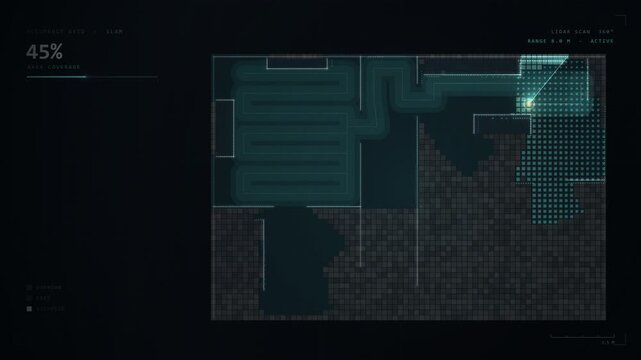 Autonomous Robot Lidar Scanning Floor Plan Mapping Build