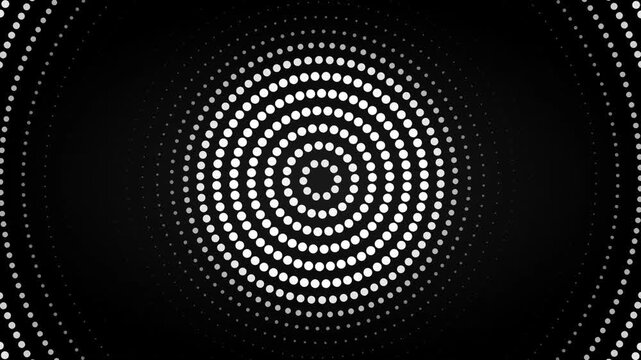 Concentric dots pattern on dark background