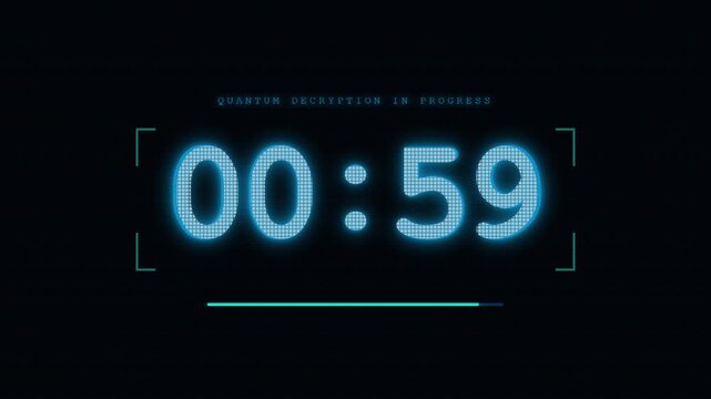 Digital countdown timer showing 00:59 in progress