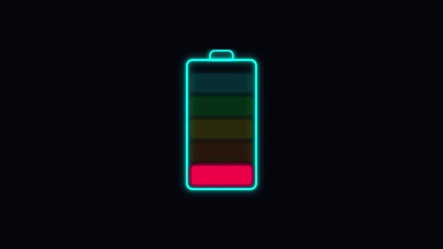 Low battery level indicator icon